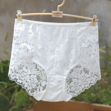 Load image into Gallery viewer, Ladies Sexy Mesh Panties High-waist Seamless Lace Underwear Briefs Transparent Silk Women Cotton Health Knickers Lingerie XXXL