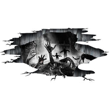 Load image into Gallery viewer, 12 Styles Horror Halloween Decoration 2023 Skull Bones 3D Floor Sticker Ghost Pumkin Festival Decor Flame Spider Wallpaper