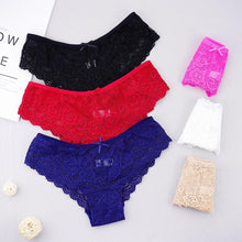 Load image into Gallery viewer, Women's Panties Underwear Sexy Lace Panties Temptation Female Low Waist Briefs Plus Size Underpant