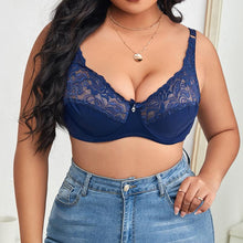 Load image into Gallery viewer, Super Thin Women Brassiere Sexy Transparent Lace Underwear Bra Plus Size C D Cup Bralette Everyday Wear Lingerie