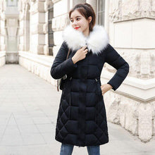 Load image into Gallery viewer, Winter Coat Long Casual Fur Thick Warm Hooded Jacket