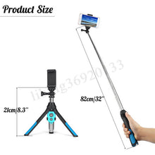 Load image into Gallery viewer, Portable Extendable Monopod Selfie Stick Tripod Bluetooth Remote for Phone Camera GoPro