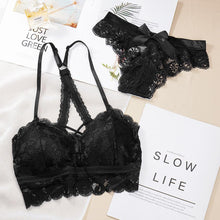 Load image into Gallery viewer, Women Underwear Sets Lace Panties Seamless Backless Sexy Vest Bralette Push Up Bra Lingerie