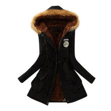 Load image into Gallery viewer, Winter Womens Warm Coat Hooded Jacket Slim Winter Outwear Coats