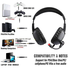 Load image into Gallery viewer, RGB Gaming Headset,7.1 Stereo Gamer Headphones with Microphone For PC PS4 PS5, Over Ear Noise Canceling Computer Phone Earphones