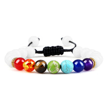 Load image into Gallery viewer, 7 Chakra Bracelet Men Black Lava Tiger Eye Stones Healing Balance Beads Reiki Buddha Prayer Natural Stone Yoga Bracelets Bangles