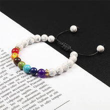 Load image into Gallery viewer, 7 Chakra Bracelet Men Black Lava Tiger Eye Stones Healing Balance Beads Reiki Buddha Prayer Natural Stone Yoga Bracelets Bangles