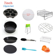 Load image into Gallery viewer, 7 Inch 12pcs High Quality Air Fryer Accessories For Gowise Phillips Cozyna and Secura Fit All Airfryer 3.7 to 5.8