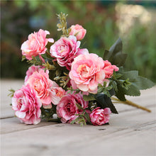 Load image into Gallery viewer, 7 forks / bouquet peony fake flower silk flower peony bouquet wedding home decoration fake peony rose