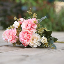 Load image into Gallery viewer, 7 forks / bouquet peony fake flower silk flower peony bouquet wedding home decoration fake peony rose