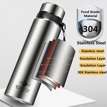 Load image into Gallery viewer, 700/1000/1200ml Large Capacity Double Stainless Steel Thermos For Water Vacuum Flask Insulated Thermo Bottle With Tea Infuser