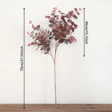 Load image into Gallery viewer, 70cm Autumn Style Eucalyptus Leaf Simulation Silk Plants Fake Flowers Branch Rack Potted DIY Garden Wedding Party Home Decor