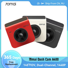 Load image into Gallery viewer, 70mai Dash Cam A400 1440P Resolution 145° FOV Car DVR Dual Channel Front and Back Sight Cam APP Control Multi DVR Car Recorder