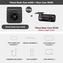 Load image into Gallery viewer, 70mai Dash Cam A400 1440P Resolution 145° FOV Car DVR Dual Channel Front and Back Sight Cam APP Control Multi DVR Car Recorder