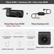Load image into Gallery viewer, 70mai Dash Cam A400 1440P Resolution 145° FOV Car DVR Dual Channel Front and Back Sight Cam APP Control Multi DVR Car Recorder