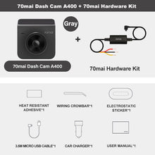 Load image into Gallery viewer, 70mai Dash Cam A400 1440P Resolution 145° FOV Car DVR Dual Channel Front and Back Sight Cam APP Control Multi DVR Car Recorder