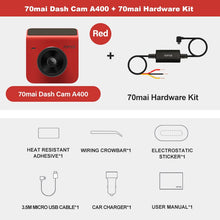 Load image into Gallery viewer, 70mai Dash Cam A400 1440P Resolution 145° FOV Car DVR Dual Channel Front and Back Sight Cam APP Control Multi DVR Car Recorder