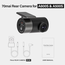 Load image into Gallery viewer, 70mai Rear Cam for 70mai 4K Dash Cam 70mai A800 4K Car DVR Rearview cam 70mai Pro Plus + RC06 for A800S & A500S