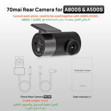 Load image into Gallery viewer, 70mai Rear Cam for 70mai 4K Dash Cam 70mai A800 4K Car DVR Rearview cam 70mai Pro Plus + RC06 for A800S & A500S