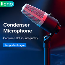 Load image into Gallery viewer, USB Condenser Gaming Microphone Adjustable Wired Cardioid Full Metal Microphone