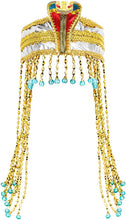 Load image into Gallery viewer, Women's Egyptian Headband Snake Beaded Headpiece Women's Egyptian Costume Accessory Beaded Headdress