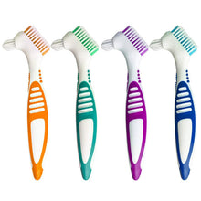 Load image into Gallery viewer, 4Pc Denture Teeth Toothbrush Easy Grip Handle Double Sided Toothbrushes