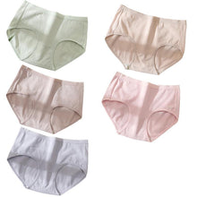 Load image into Gallery viewer, 5Pcs Cotton Panties Breathable Women Underwear Briefs Solid Pantys Ladies Underpants