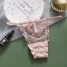 Load image into Gallery viewer, Sexy Women's Underpants Lace Hollow Out Panties Bow Transparent Underwear Bandage Seamless Thong Wave Point Lingerie