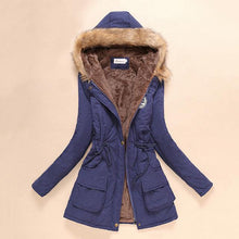 Load image into Gallery viewer, Winter Coat Women Jacket Thick Warm Hooded Parka Cotton Padded Coat Slim Fur Coats Female Jackets