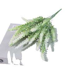 Load image into Gallery viewer, Artificial Flowers Flocked Plastic Lavender Bundle Fake Plants Wedding Bridle Bouquet