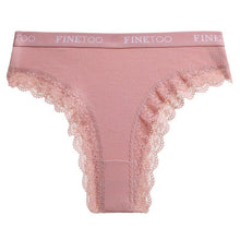 Load image into Gallery viewer, Women's Cotton Panties Girls Letter Thongs Brazilian Pantys Sexy Lace Underwear For Woman Lingerie Bikini Panty