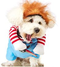 Load image into Gallery viewer, Impoosy Halloween Dog Costume Funny Pet Doll Clothes Cosplay Party Apparel Outfits for Small and Medium Dogs Cats (M,Neck:9-11)