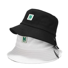 Load image into Gallery viewer, N Letters Fisherman Hat Monochrome Outdoor Sun Hat Anti-DDoS Sun Hat Summer Student Couple Bucket Hat