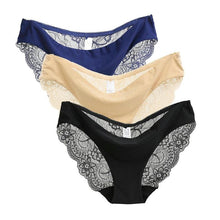 Load image into Gallery viewer, Women Lace Panties Seamless Cotton Panty Hollow Briefs Underwear 3pcs/lot