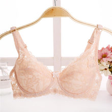 Load image into Gallery viewer, Women Lace Bra Deep V Push Up Brassiere Shaping Padded Bras Underwear Embroidery Lingerie Plus Size Bra