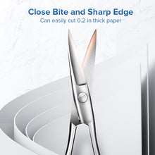 Load image into Gallery viewer, LLANO Facial H Scissor Eyebrow brush Professional Stainless Steel Mustache Nose H Beard Eyebrows Eyelashes Trimmin