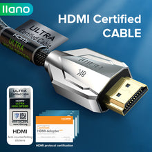 Load image into Gallery viewer, HDMI 2.1 Cable Ultra High-Speed Cable 3D HDR Cable for PC Laptop HDTV PS5 PS4 Splitter Switch Audio Video
