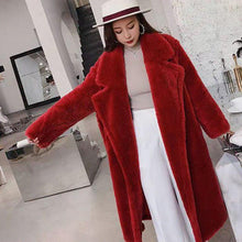 Load image into Gallery viewer, Faux Fur Warm Long Coat Long Sleeve Female Thick Teddy Bear Coat Casual Loose Oversize Outwears