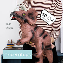 Load image into Gallery viewer, 78CM Dinosaur Model Toy Big Size Tyrannosaurus Rex Soft Puppets Velociraptor Jurassic Worlds Park Shark Dinosaur Toys for Kids