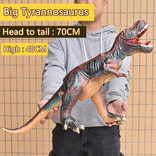 Load image into Gallery viewer, 78CM Dinosaur Model Toy Big Size Tyrannosaurus Rex Soft Puppets Velociraptor Jurassic Worlds Park Shark Dinosaur Toys for Kids