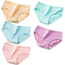 Load image into Gallery viewer, 5Pcs Cotton Panties Breathable Women Underwear Briefs Solid Pantys Ladies Underpants