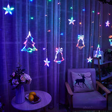 Load image into Gallery viewer, LED Curtain Light Christmas Holiday Room Decoration Color Lighting Chain Christmas Tree String Scene Arrange Hangings Lighting Chain