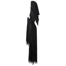 Load image into Gallery viewer, Halloween Cosplay Nun Costume Women Black Vampire Fantasy Dress Terror Scream Mask Gloves Party Ghost Disguise Female Fancy For Long Dress