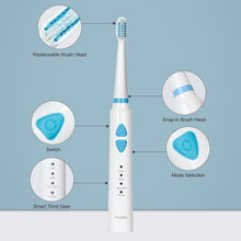 Load image into Gallery viewer, Sonic Electric Toothbrush 3Mode USB Charger Washable Electronic Whitening Teeth Timer Brush Waterproof For Teeth Cleaning