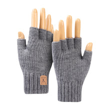 Load image into Gallery viewer, Half Finger Gloves Men and Women Keep Warm and Cold Protection in Winter Knitted Wool Wholesale Finger Leakage Gloves