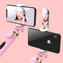 Load image into Gallery viewer, Handheld Tripod Mini Selfie Stick Monopod for iPhone Samsung Huawei Xiaomi Bluetooth Remote Tripod