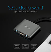 Load image into Gallery viewer, 3 in 1 Extension Hub USB Type C to HDMI / USB 3.0 Adapter Converter Type-C Docking Station Data Hub for Laptop Computer PC Macbook