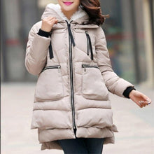 Load image into Gallery viewer, Coat Winter Fashion Women Personality Hooded Solid Warm Coat With Pocket Parka