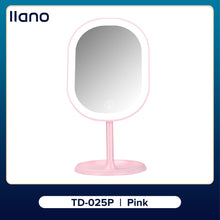 Load image into Gallery viewer, LLANO Makeup Mirror LED Desktop Adjustable Fill Light Dressing Mirror Rechargable with 3 Lights