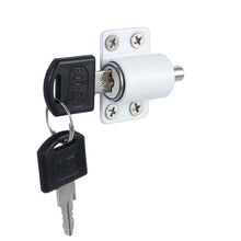 Load image into Gallery viewer, Door lock 8 pcs Zinc Sliding Window Patio Screw ing Pin Push Child Safety Lock Anti-theft With Key White Sliding Patio Door Catch